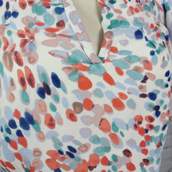 ANTHROPOLOGIE MAEVE OPEN SHOULDER WATERCOLOR TONES WOMEN'S DRESS SIZE SMALL - Picture 11 of 14